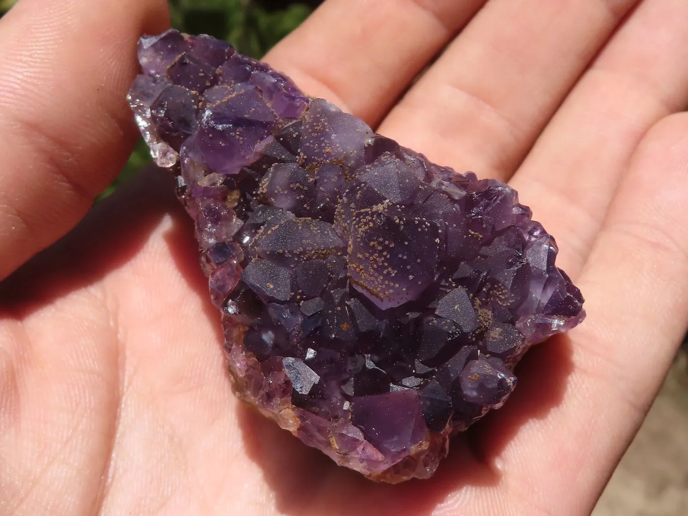 Natural Dark Amethyst Geode Specimens x 24 From Zululand, South Africa