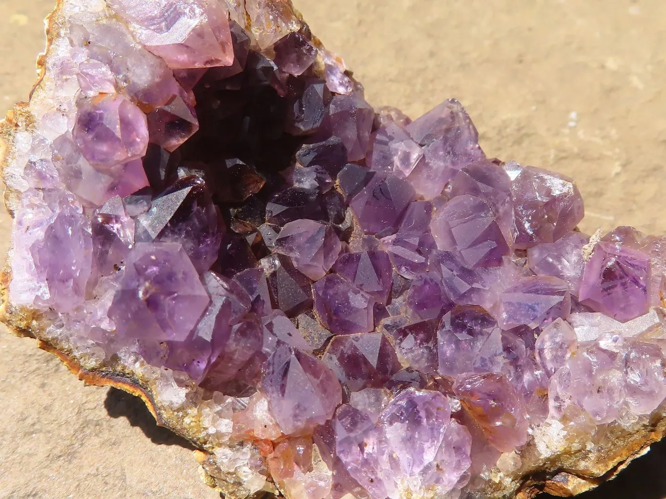 Natural Dark Amethyst Geode Specimens x 24 From Zululand, South Africa