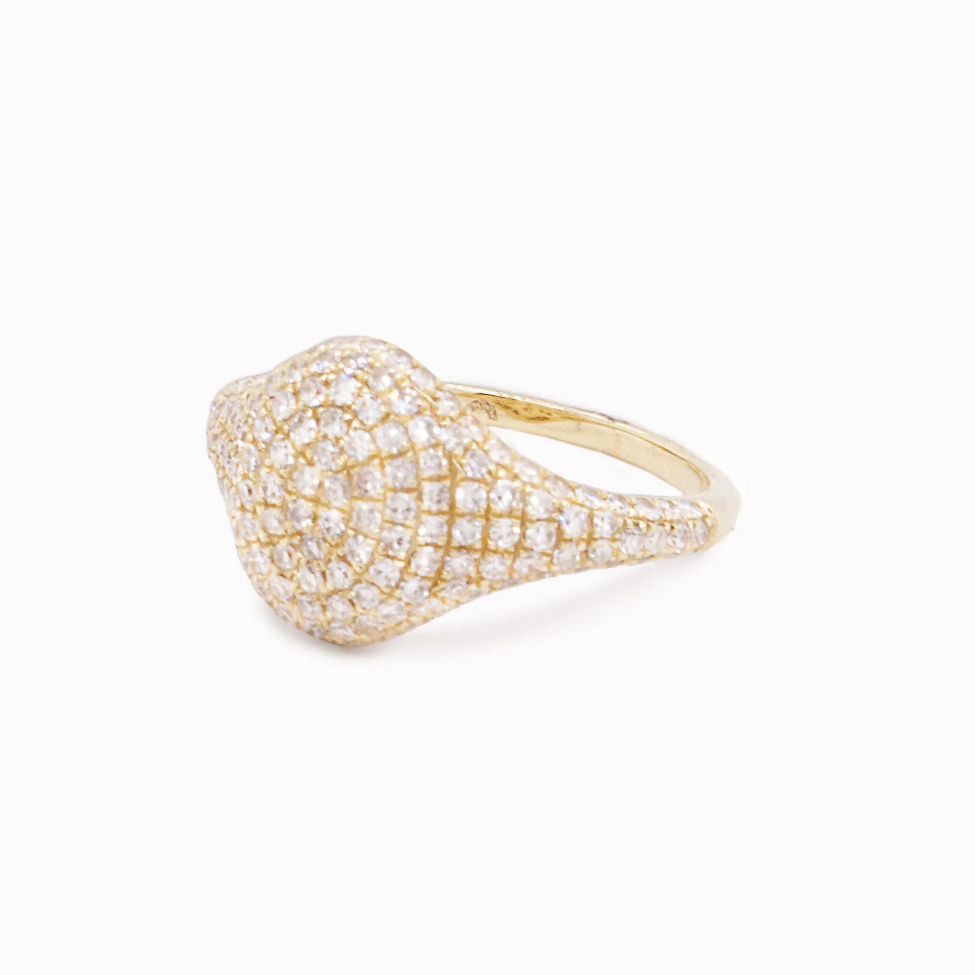 Pavé Diamond Oval Pinky Ring