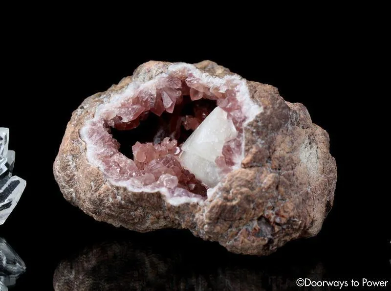 Pink Amethyst Crystal Cluster with Phantom Calcite 'Soul Retrieval'