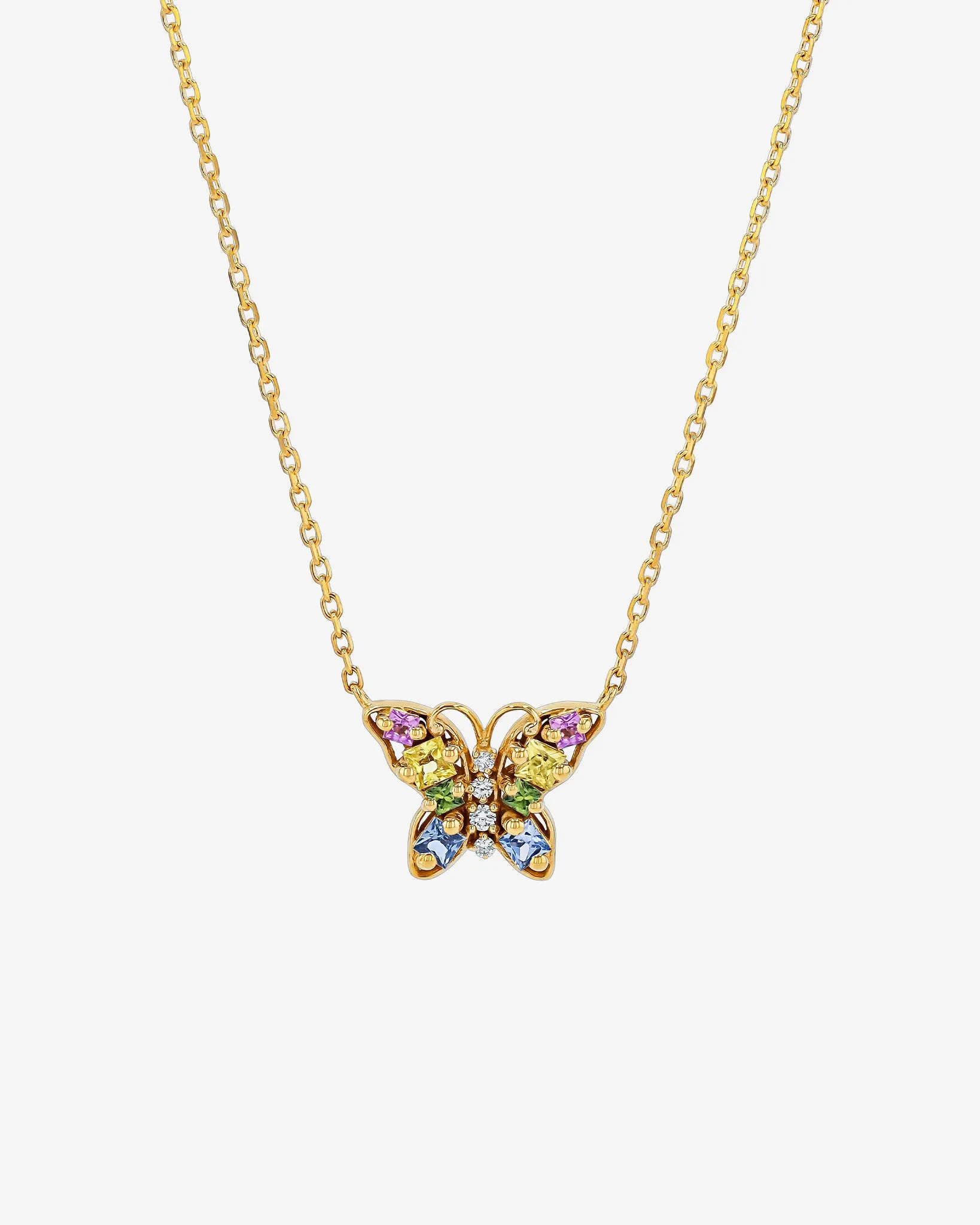 Princess Pastel Sapphire Mini Butterfly Pendant