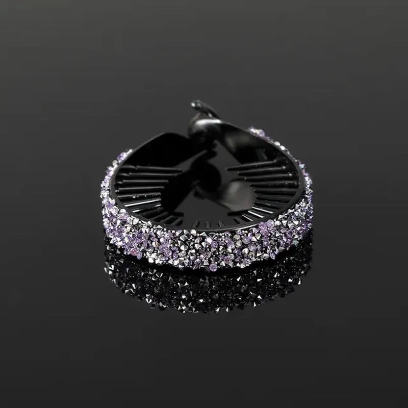 "Stylish Rhinestone Hair Clip: Add Glamour with Crystal Bird Nest Twist and Bun Holder - Perfect Hair Accessory for Women"