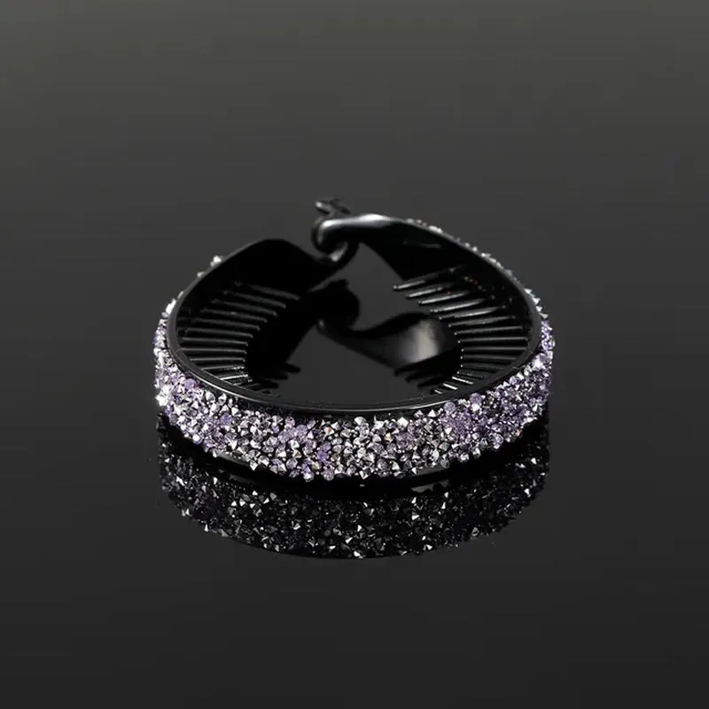 "Stylish Rhinestone Hair Clip: Add Glamour with Crystal Bird Nest Twist and Bun Holder - Perfect Hair Accessory for Women"