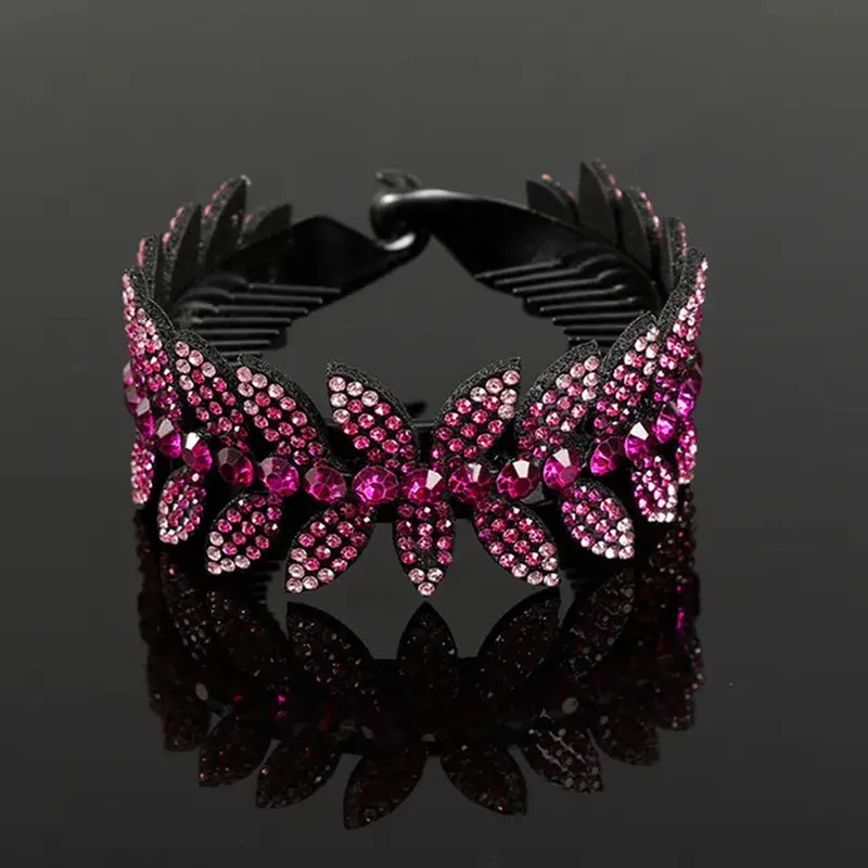 "Stylish Rhinestone Hair Clip: Add Glamour with Crystal Bird Nest Twist and Bun Holder - Perfect Hair Accessory for Women"