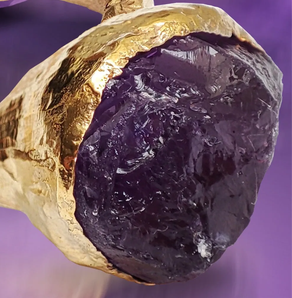 Rough Amethyst ring