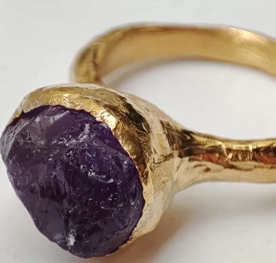 Rough Amethyst ring