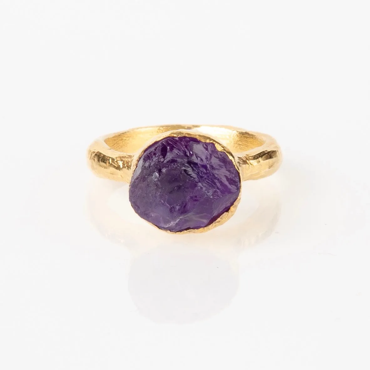 Rough Amethyst ring