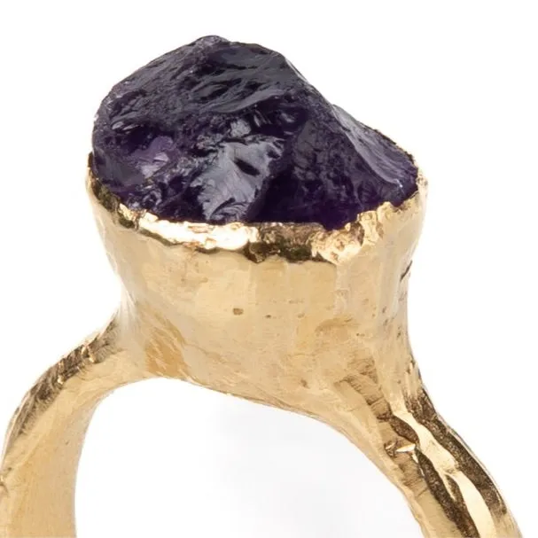 Rough Amethyst ring