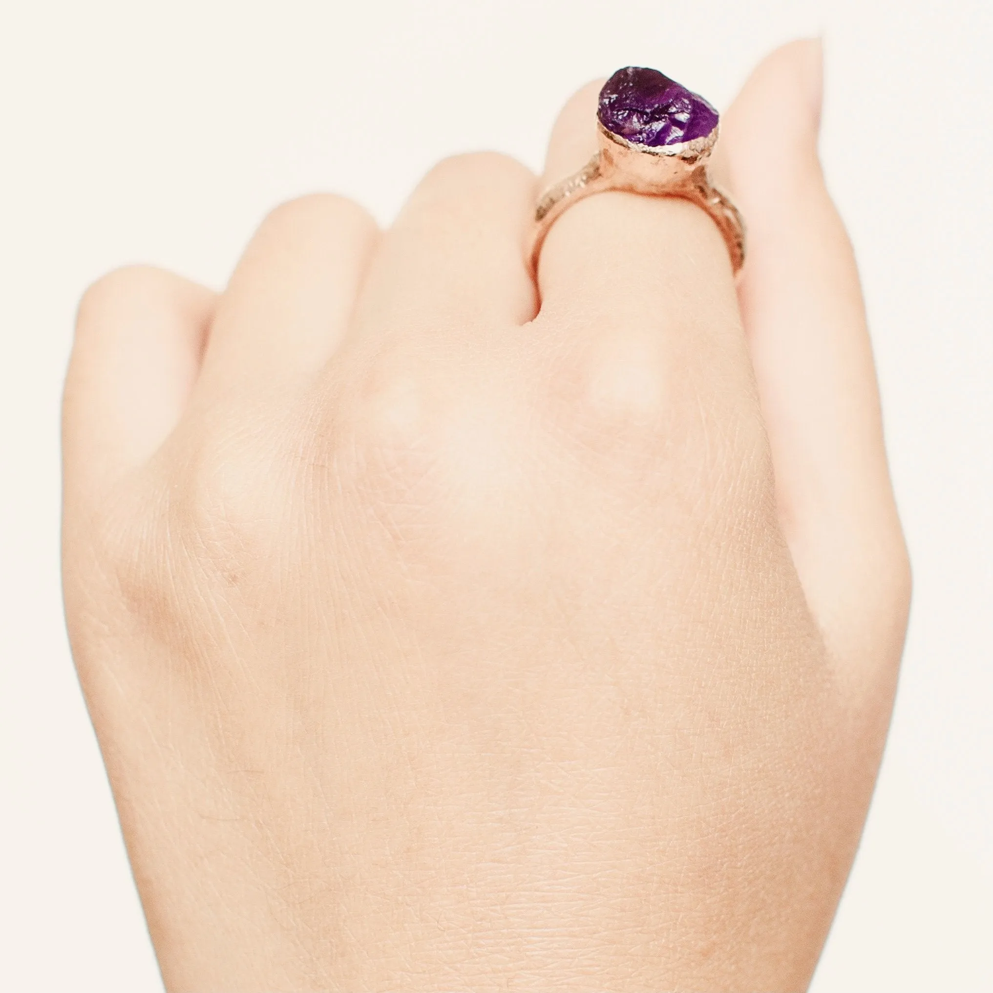 Rough Amethyst ring