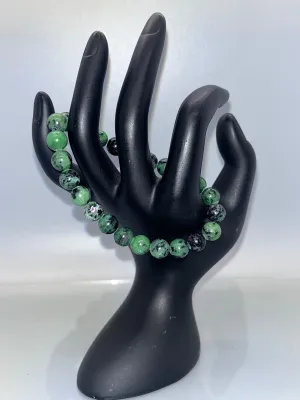 Ruby Zoisite Bracelet, 8mm