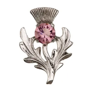 Scottish Thistle Brooch Light Amethyst Light Amethyst