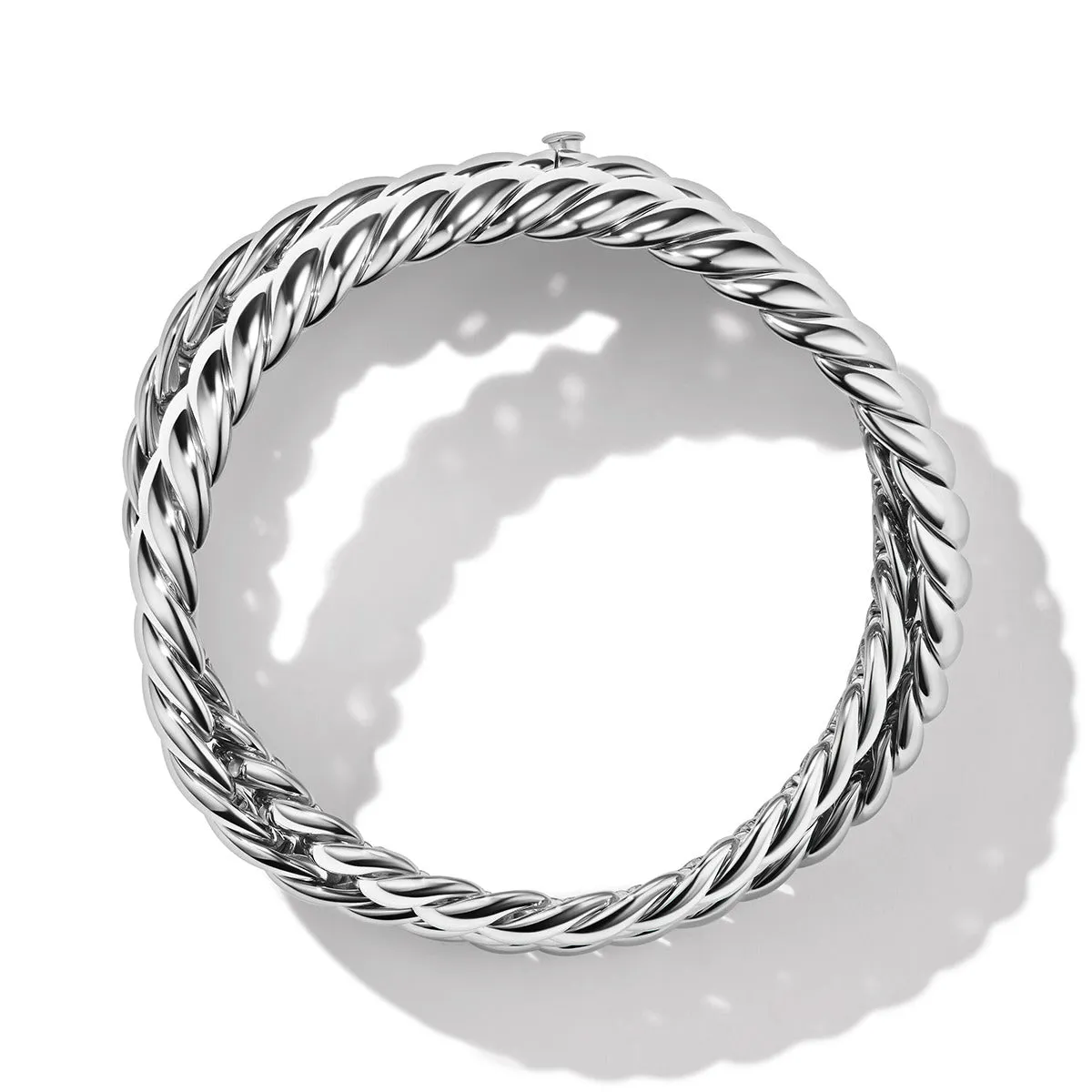 Sculpted Cable Triple Wrap Bracelet in Sterling Silver