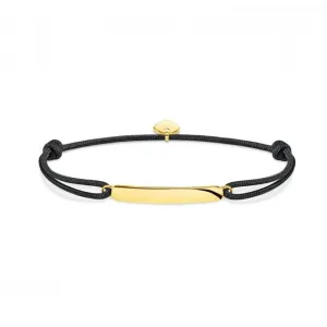 Silver Gold Plated Nylon Black Bracelet LS115-848-11-L22V