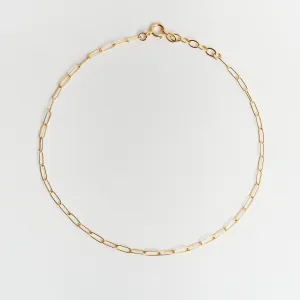 Square Link Gold Anklet