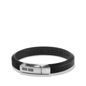 Streamline Rubber ID Bracelet in Black