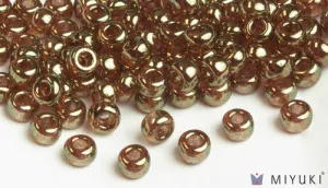 Topaz Gold Luster 6/0 Glass Beads