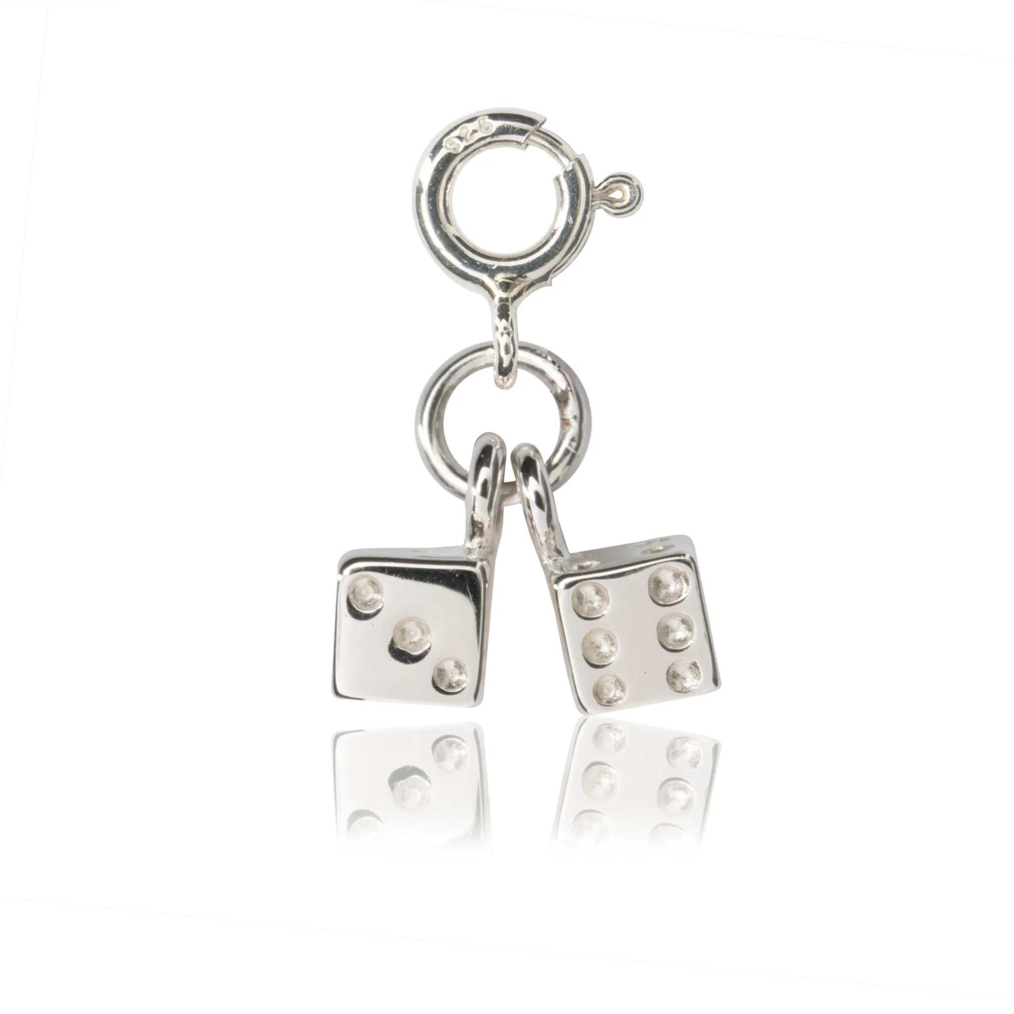 Twinning Dice Charm - Sterling Silver