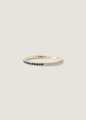 Two In One Pavé Ring Blue Sapphire