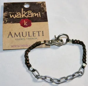 Wakami Fair Trade Amuleti Essence Macrame and Chain Bracelet