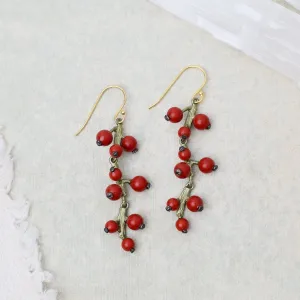 Winterberry Long Wire Earrings