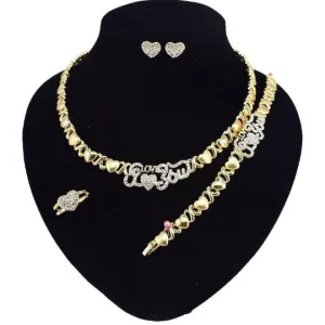 XO I Love You Necklace Set